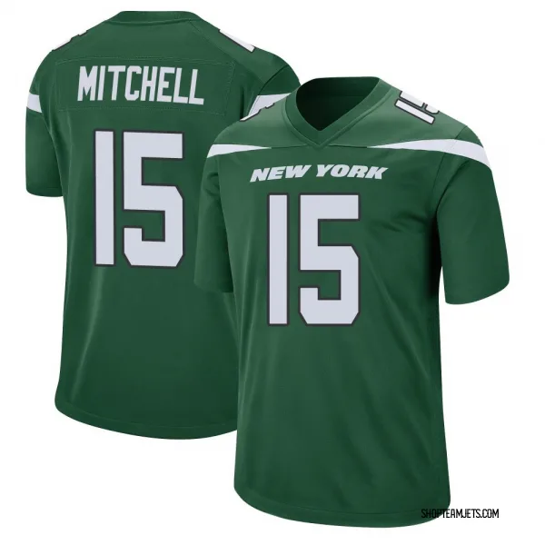 Men's Adonai Mitchell New York Jets Game Green Gotham Jersey