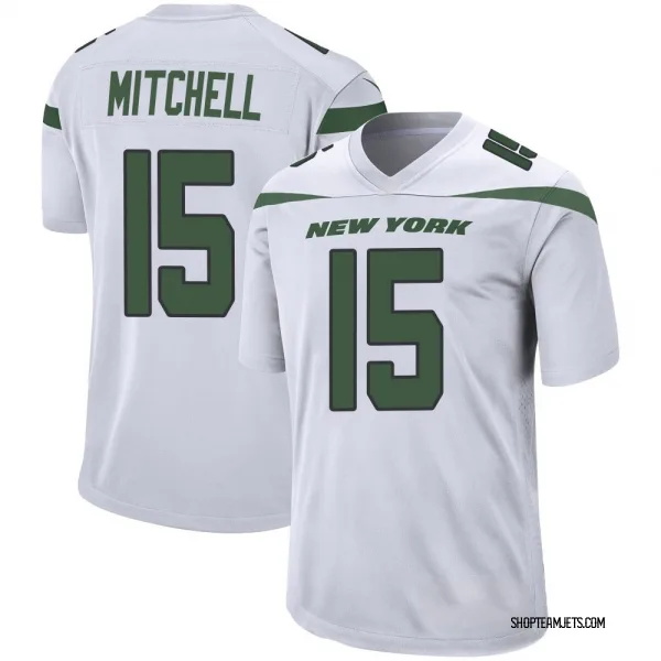 Men's Adonai Mitchell New York Jets Game White Spotlight Jersey