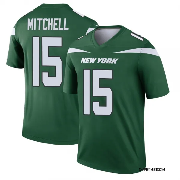 Men's Adonai Mitchell New York Jets Legend Green Gotham Player Jersey