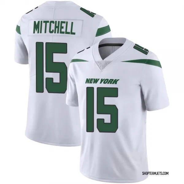Men's Adonai Mitchell New York Jets Limited White Spotlight Vapor Jersey