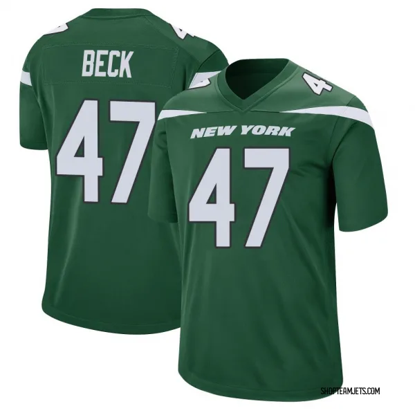 Men's Andrew Beck New York Jets Game Green Gotham Jersey