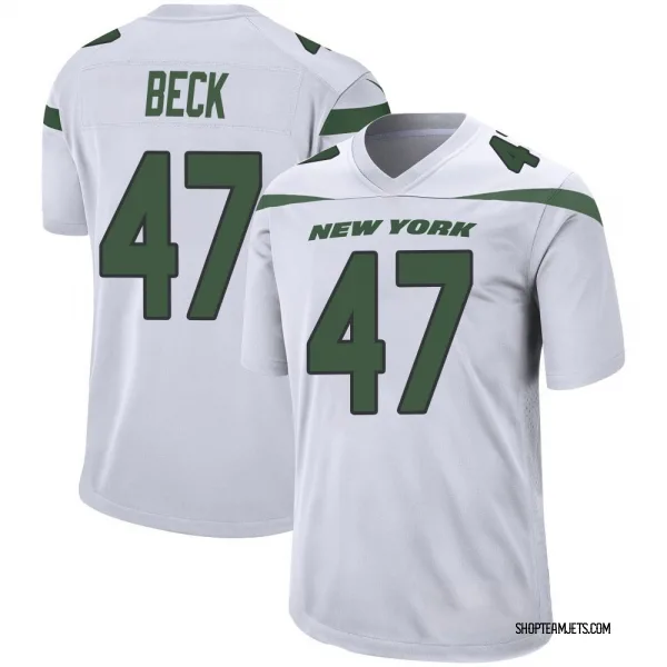 Men's Andrew Beck New York Jets Game White Spotlight Jersey