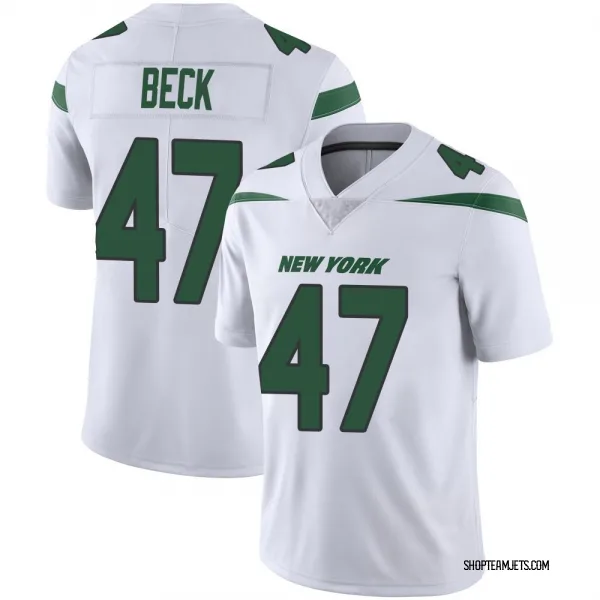 Men's Andrew Beck New York Jets Limited White Spotlight Vapor Jersey