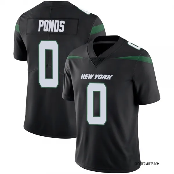Men's D'Angelo Ponds New York Jets Limited Black Stealth Vapor Jersey