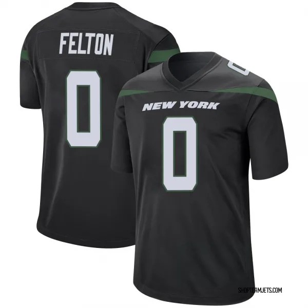 Men's Da'Quan Felton New York Jets Game Black Stealth Jersey