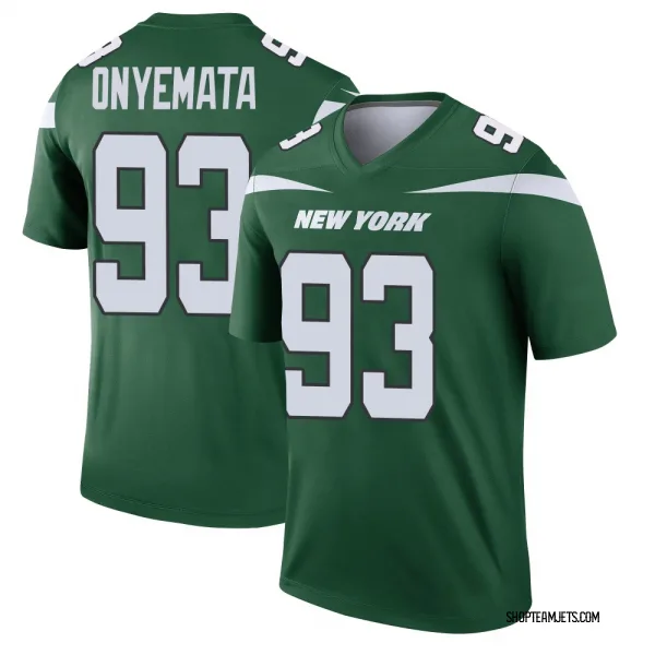 Men's David Onyemata New York Jets Legend Green Gotham Player Jersey