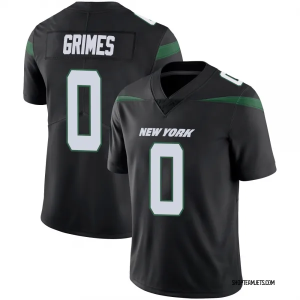 Men's Garrison Grimes New York Jets Limited Black Stealth Vapor Jersey