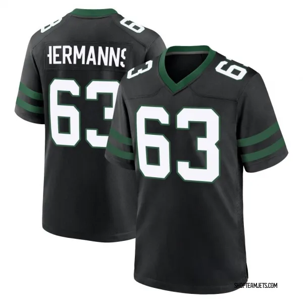 Men's Grant Hermanns New York Jets Game Black Legacy Alternate Jersey