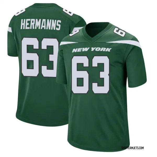 Men's Grant Hermanns New York Jets Game Green Gotham Jersey