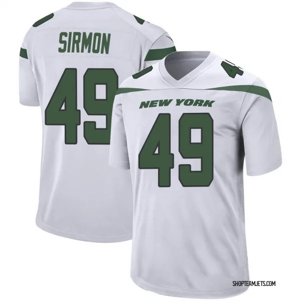 Men's Jackson Sirmon New York Jets Game White Spotlight Jersey