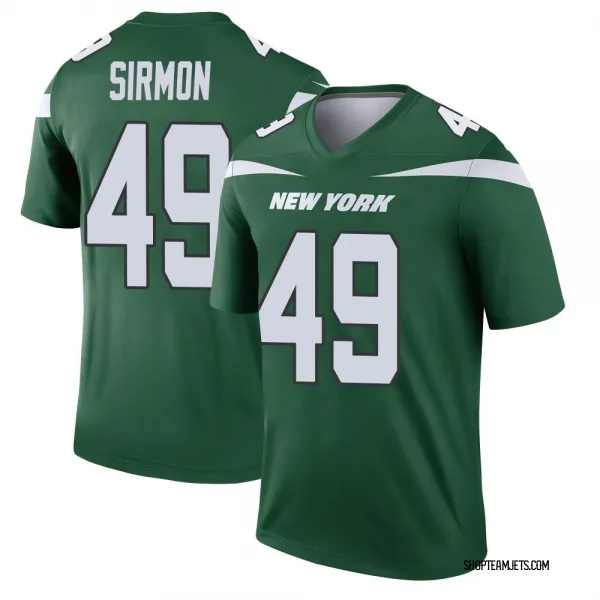 Men's Jackson Sirmon New York Jets Legend Green Gotham Player Jersey