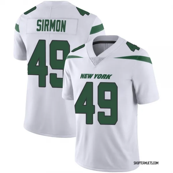Men's Jackson Sirmon New York Jets Limited White Spotlight Vapor Jersey