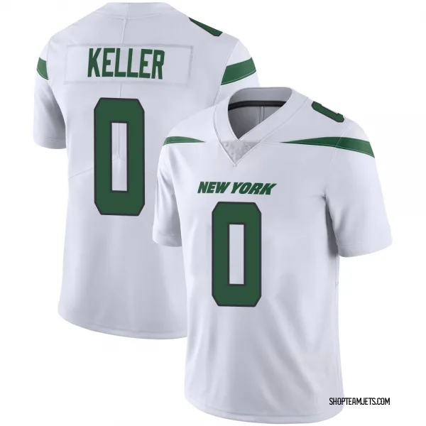 Men's Jaden Keller New York Jets Limited White Spotlight Vapor Jersey