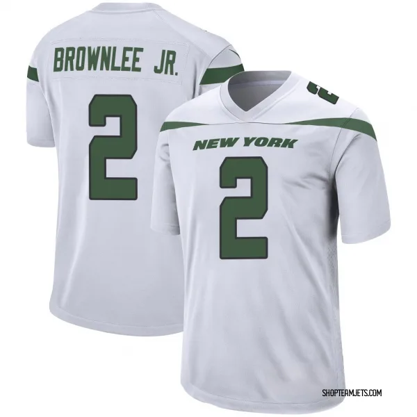 Men's Jarvis Brownlee Jr. New York Jets Game White Spotlight Jersey