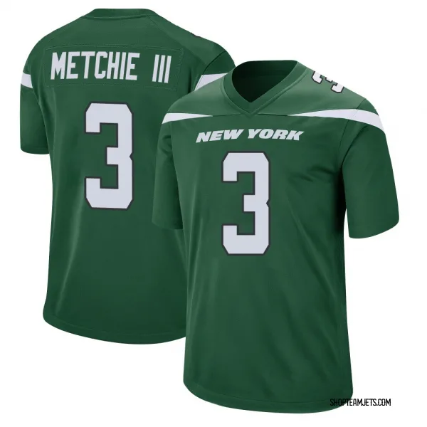 Men's John Metchie III New York Jets Game Green Gotham Jersey