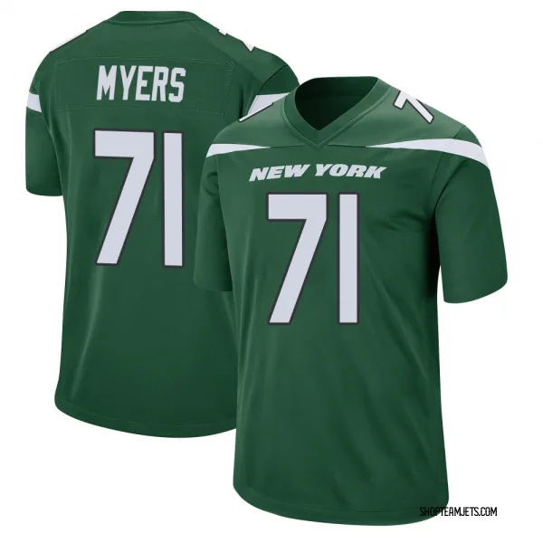 Men's Josh Myers New York Jets Game Green Gotham Jersey