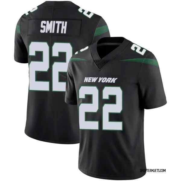 Men's Keidron Smith New York Jets Limited Black Stealth Vapor Jersey