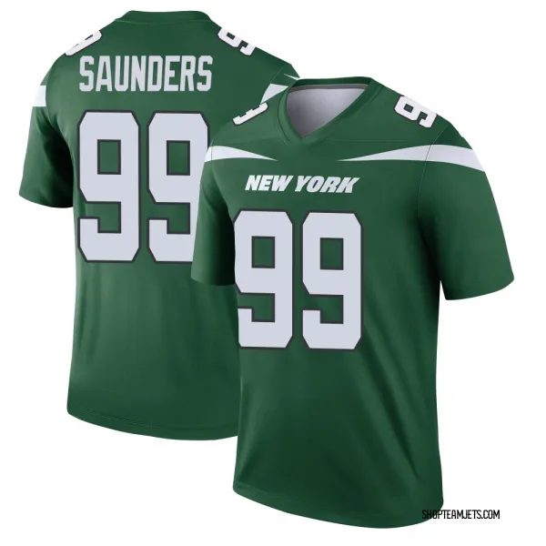 Men's Khalen Saunders New York Jets Legend Green Gotham Player Jersey