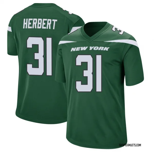 Men's Khalil Herbert New York Jets Game Green Gotham Jersey
