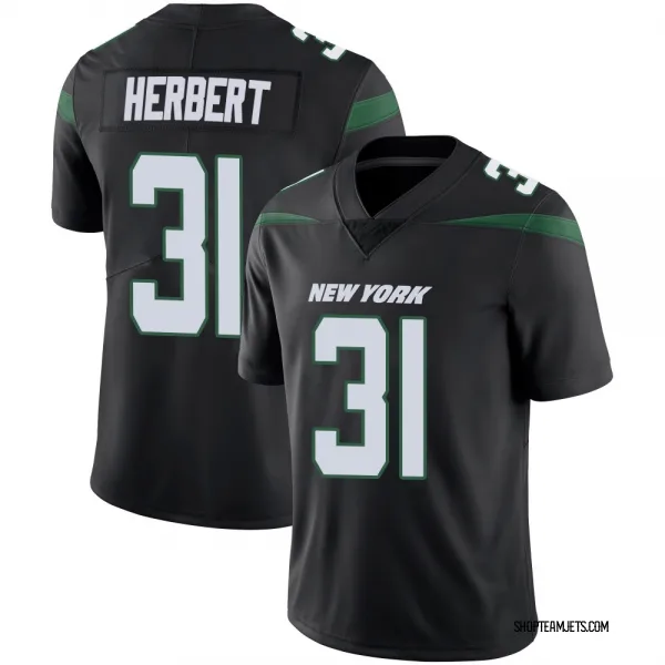 Men's Khalil Herbert New York Jets Limited Black Stealth Vapor Jersey