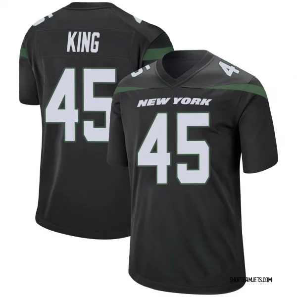 Men's Kobe King New York Jets Game Black Stealth Jersey