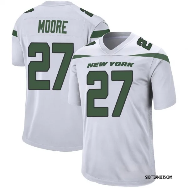 Men's Malachi Moore New York Jets Game White Spotlight Jersey