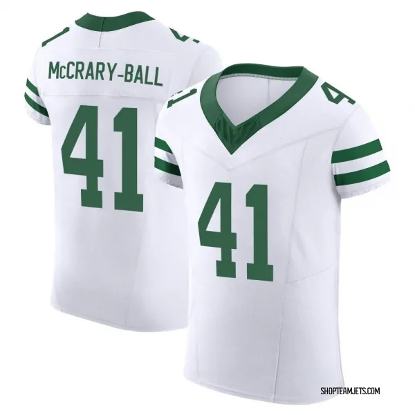 Men's Marcelino McCrary-Ball New York Jets Elite White Alternate Vapor F.U.S.E. Jersey