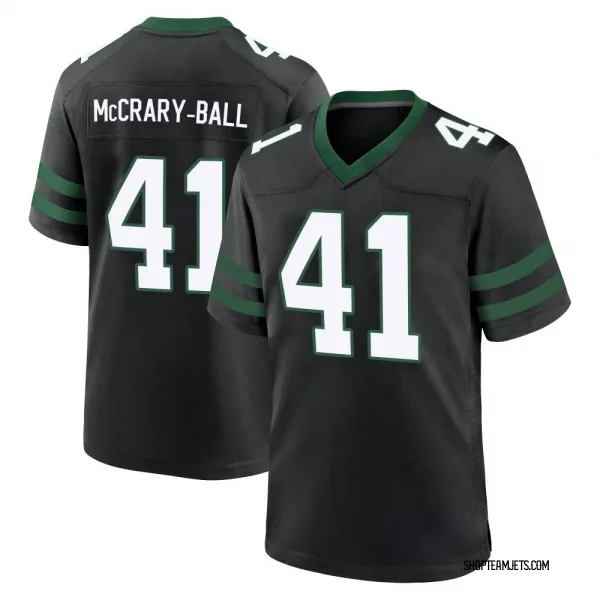 Men's Marcelino McCrary-Ball New York Jets Game Black Legacy Alternate Jersey