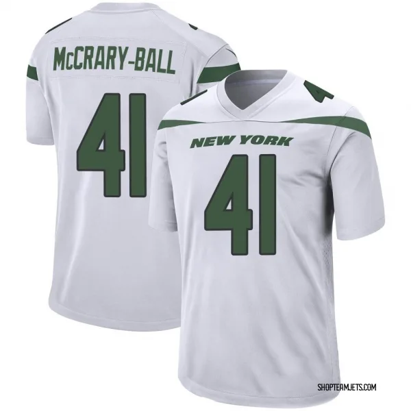 Men's Marcelino McCrary-Ball New York Jets Game White Spotlight Jersey