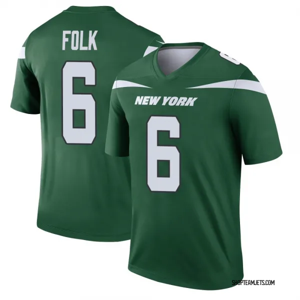 Men's Nick Folk New York Jets Legend Green Gotham Player Jersey