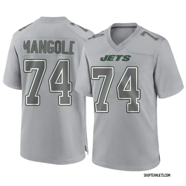 Men's Nick Mangold New York Jets Game Gray Atmosphere Fashion Jersey