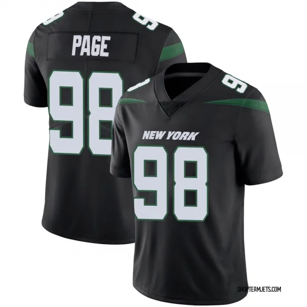 Men's Payton Page New York Jets Limited Black Stealth Vapor Jersey