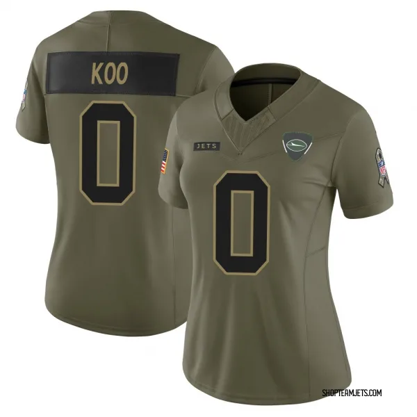 Women's Younghoe Koo New York Jets Limited Olive 2025 Salute to Service Jersey