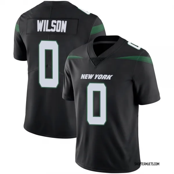 Youth Chase Wilson New York Jets Limited Black Stealth Vapor Jersey