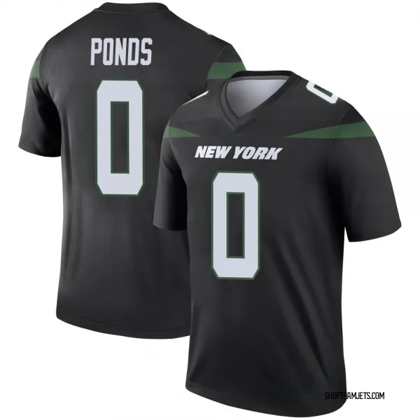 Youth D'Angelo Ponds New York Jets Legend Black Stealth Color Rush Jersey