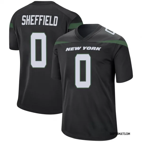 Youth DT Sheffield New York Jets Game Black Stealth Jersey