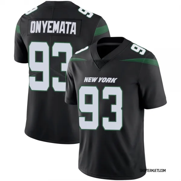Youth David Onyemata New York Jets Limited Black Stealth Vapor Jersey
