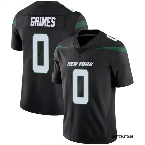 Youth Garrison Grimes New York Jets Limited Black Stealth Vapor Jersey