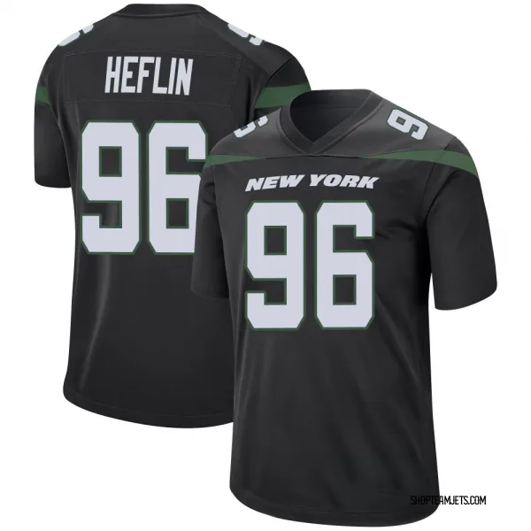 Youth Jack Heflin New York Jets Game Black Stealth Jersey