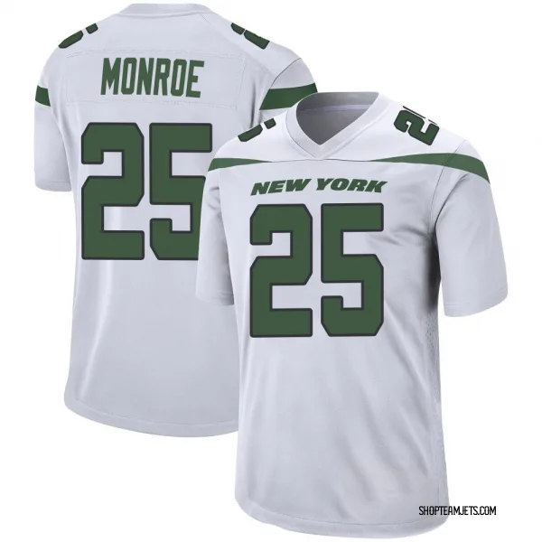 Youth Jarius Monroe New York Jets Game White Spotlight Jersey