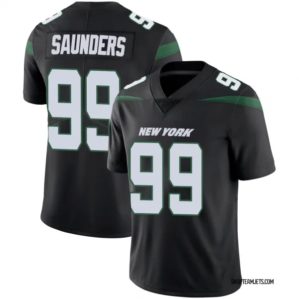 Youth Khalen Saunders New York Jets Limited Black Stealth Vapor Jersey