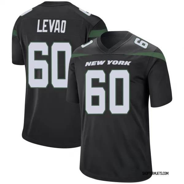 Youth Kohl Levao New York Jets Game Black Stealth Jersey