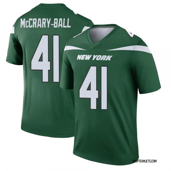 Youth Marcelino McCrary-Ball New York Jets Legend Green Gotham Player Jersey