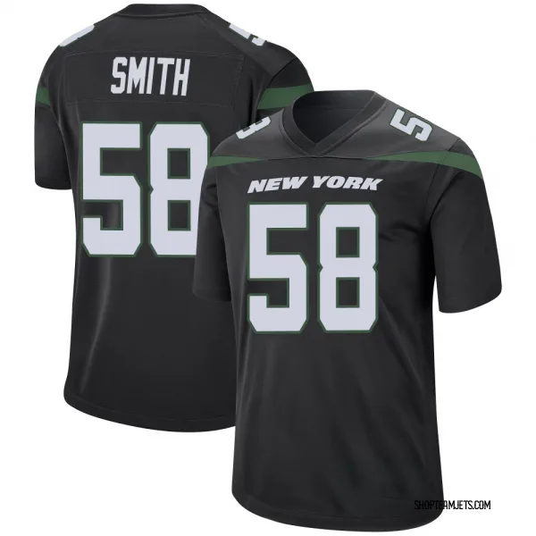 Youth Mazi Smith New York Jets Game Black Stealth Jersey