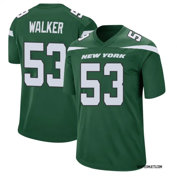 Youth Mykal Walker New York Jets Game Green Gotham Jersey