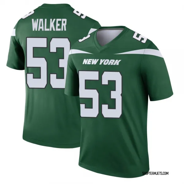 Youth Mykal Walker New York Jets Legend Green Gotham Player Jersey