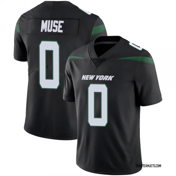 Youth Nick Muse New York Jets Limited Black Stealth Vapor Jersey