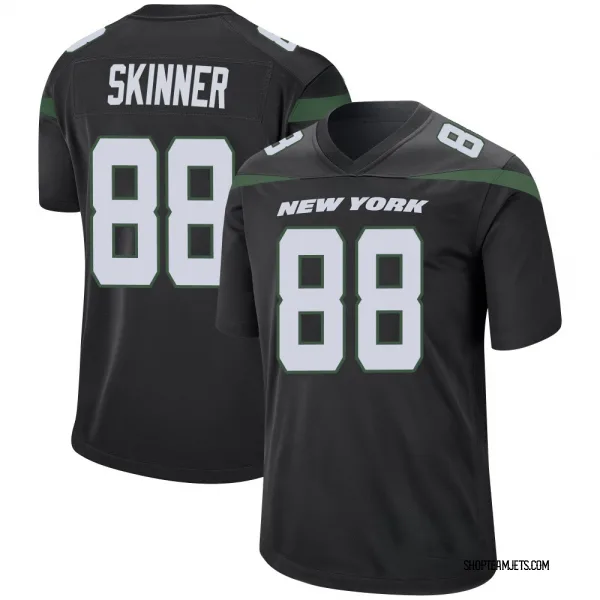 Youth Quentin Skinner New York Jets Game Black Stealth Jersey
