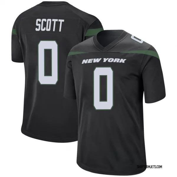 Youth Sam Scott New York Jets Game Black Stealth Jersey